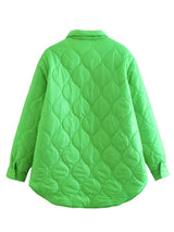 Quilting Green Coat - Clothing Whore