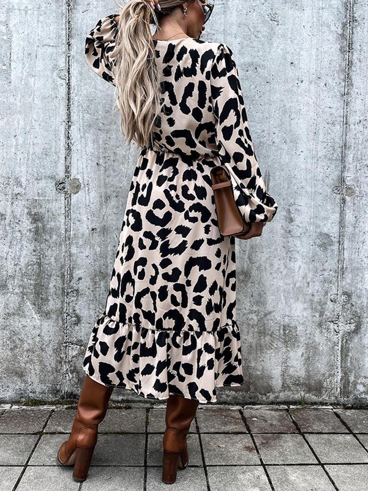 Leopard Midi Dress - Clothing Whore