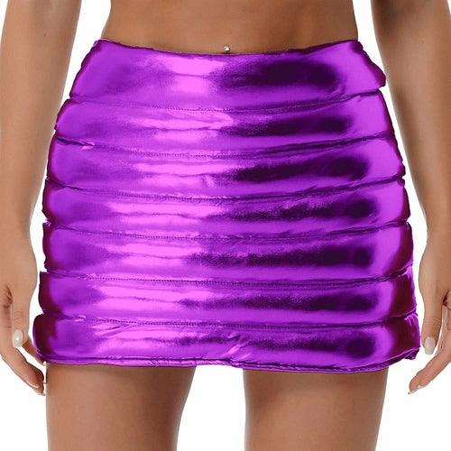 Metallic A-Line Mini Skirt - Clothing Whore