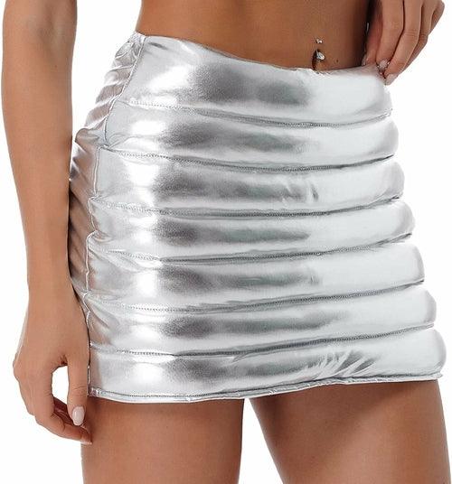 Metallic A-Line Mini Skirt - Clothing Whore