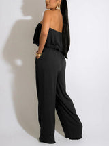 Off Shoulder Loose Tube Jumpsuit - Clothing Whore