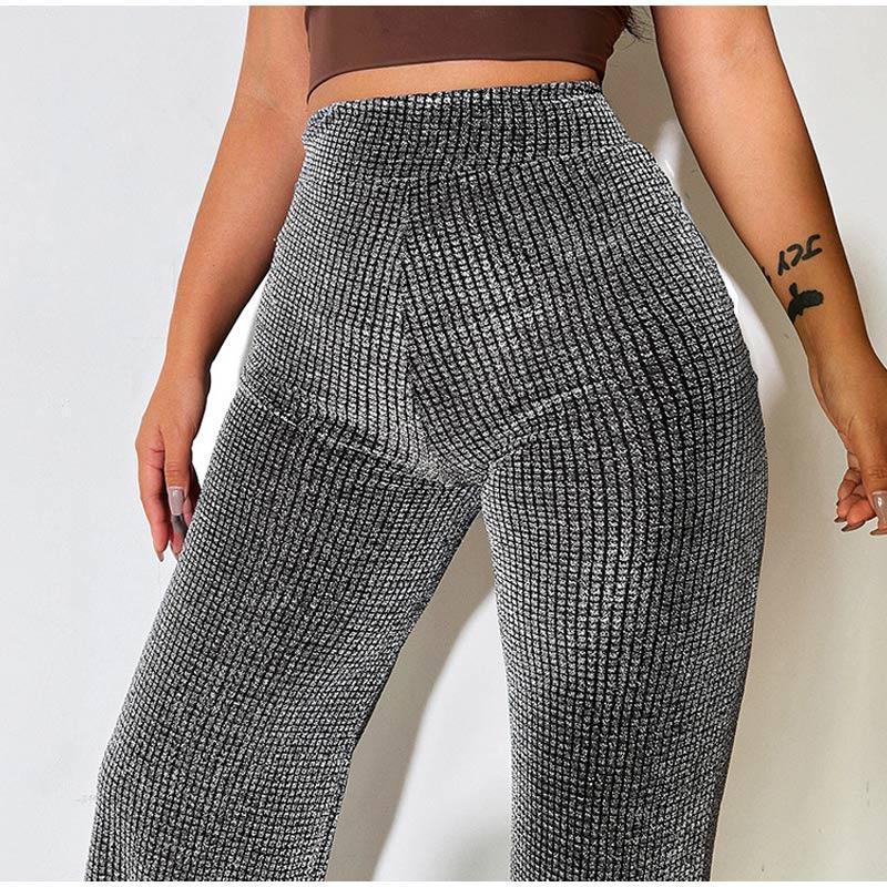 Silver Shiny High Waist Pants - Clothing Whore