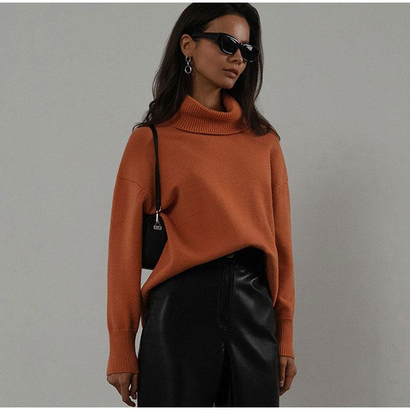 Turtleneck Sweater Loose Fit - Clothing Whore