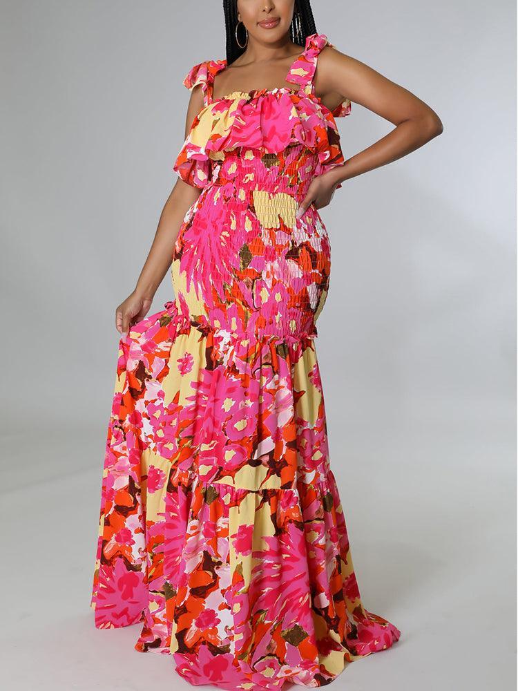 Floral Printed Maxi - Clothing Whore