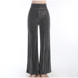 Silver Shiny High Waist Pants - Clothing Whore