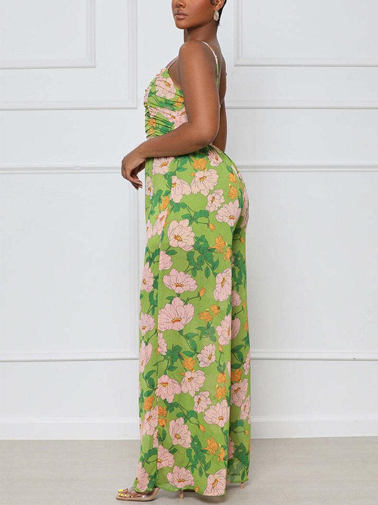 Floral Printed Summer Jumpsuit - Clothing Whore