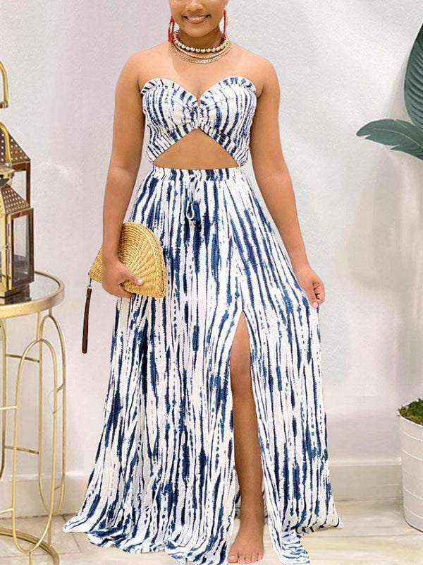 Tube Top Slit Maxi Skirt - Clothing Whore