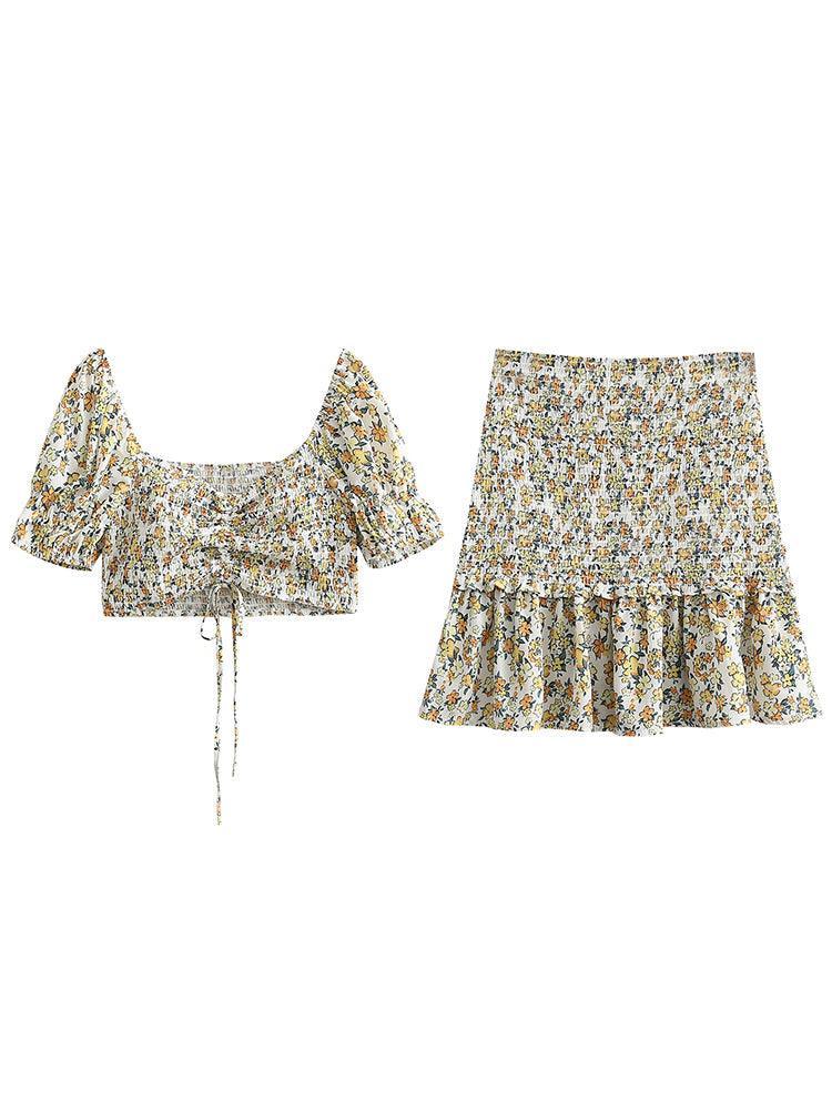 Boho Floral Printed Matching Set - Clothing Whore