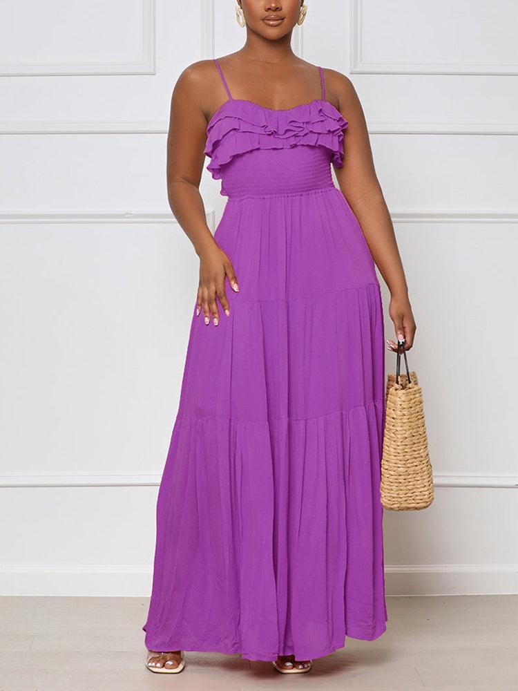 Frilled Ruffles Maxi Dress - Clothing Whore