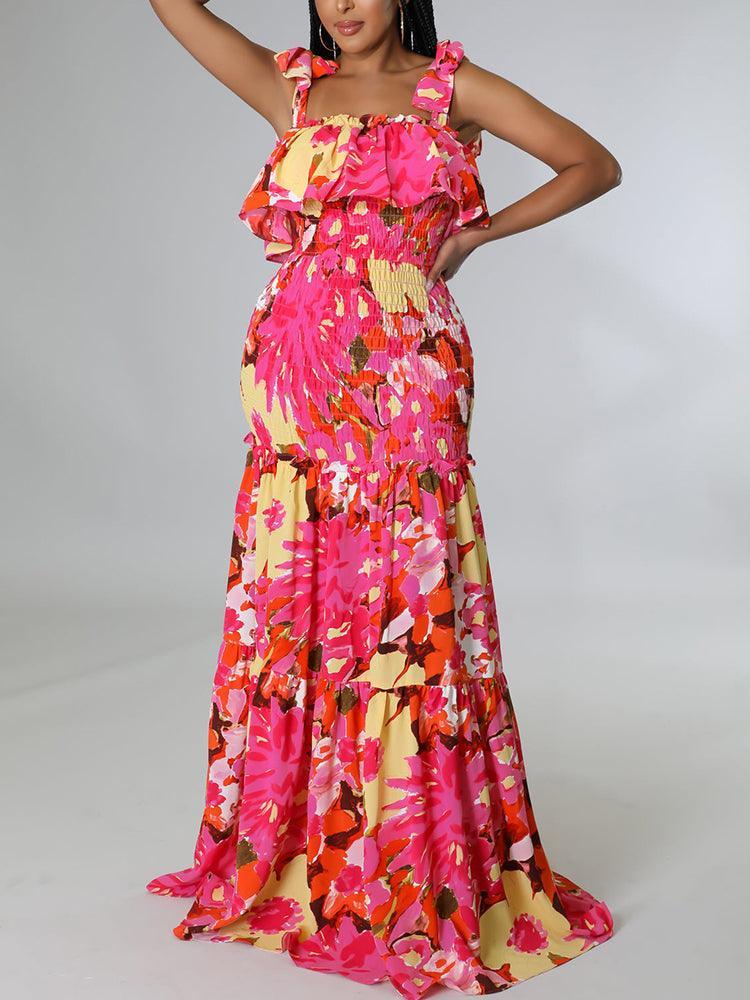 Floral Printed Maxi - Clothing Whore