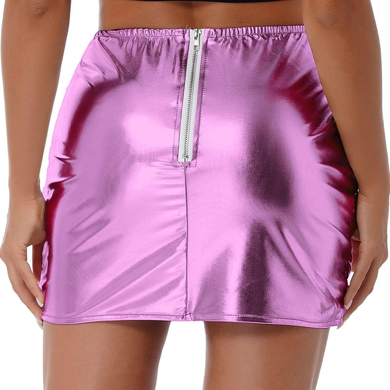 Metallic A-Line Mini Skirt - Clothing Whore