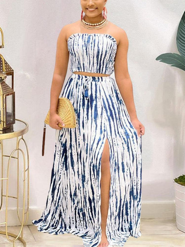 Tube Top Slit Maxi Skirt - Clothing Whore