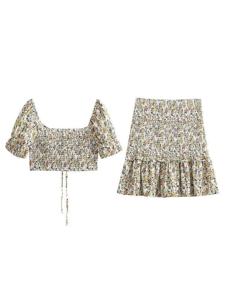 Boho Floral Printed Matching Set - Clothing Whore