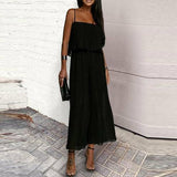 Chiffon Jumpsuit Loose Pleated - Clothing Whore