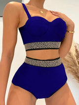 Solid Patchwork Underwire Bikini - Clothing Whore