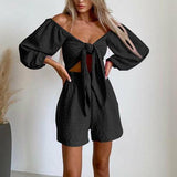 Bowknot Beach Short Suit - Clothing Whore