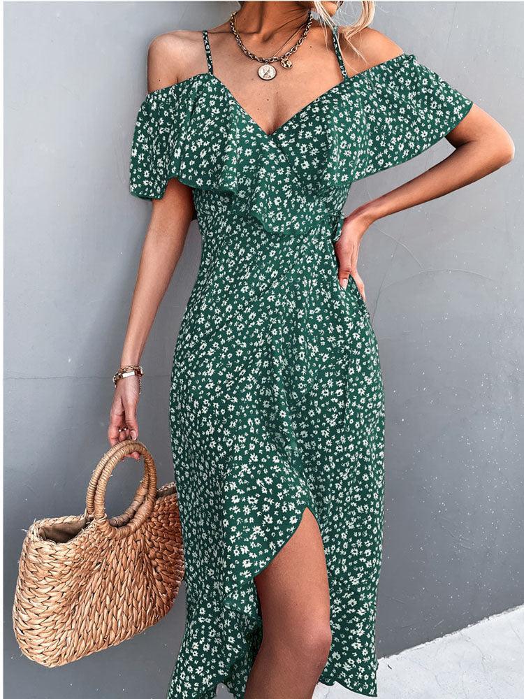 Floral Print Boho Dress - Clothing Whore