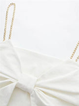 Bow Cropped Camisole - Clothing Whore