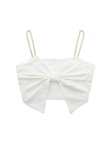 Bow Cropped Camisole - Clothing Whore