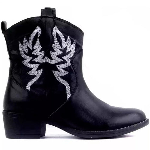 Western Detail Ankle Boots - Clothing Whore