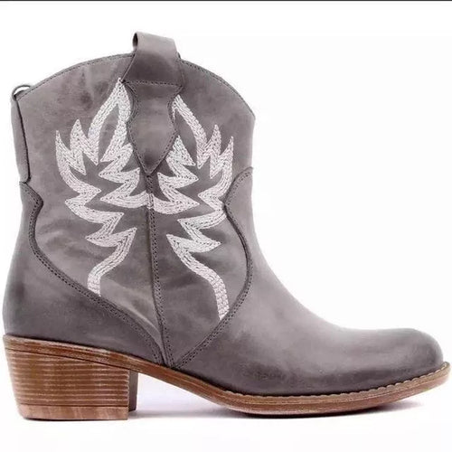 Western Detail Ankle Boots - Clothing Whore