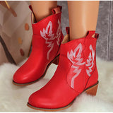 Western Detail Ankle Boots - Clothing Whore