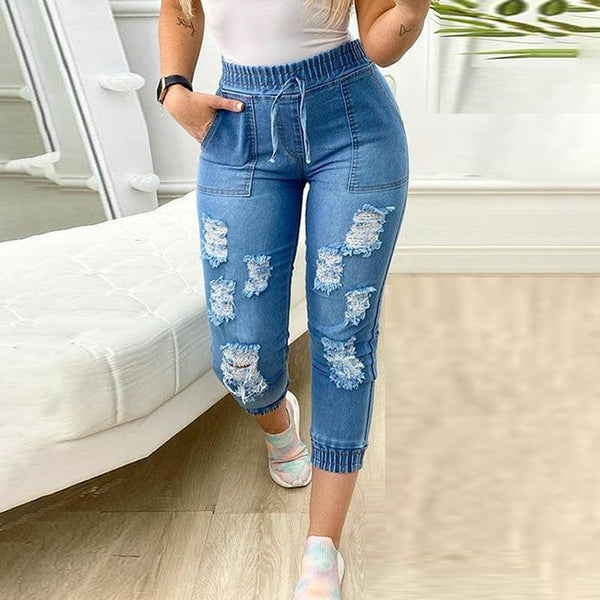 Denim Long Pants Trouser - Clothing Whore