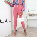 Button Suit Pencil Pants - Clothing Whore