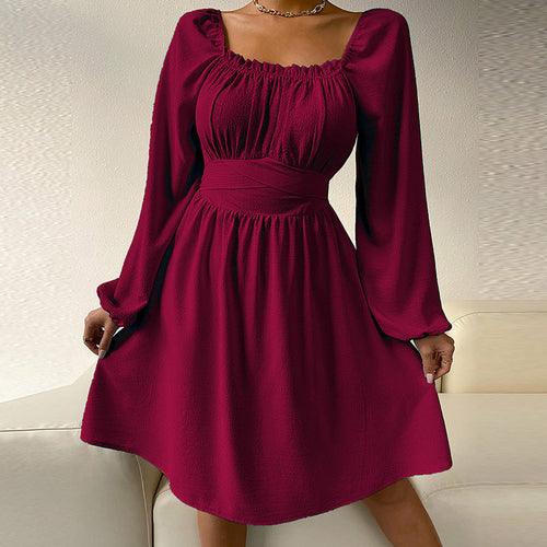 Square Collar Beach Dress - Clothing Whore