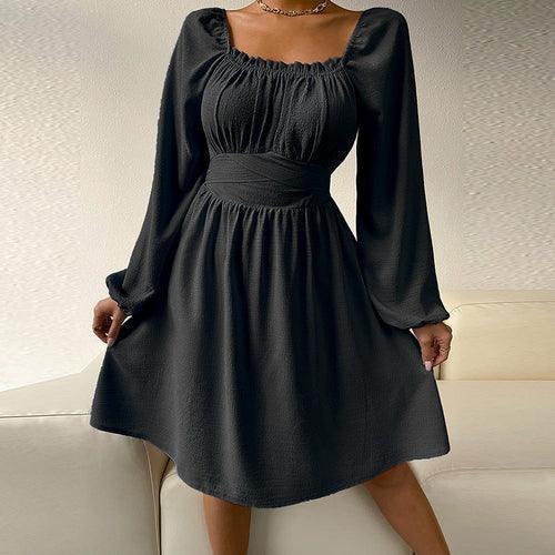 Square Collar Beach Dress - Clothing Whore