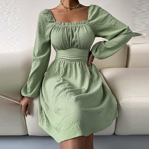 Square Collar Beach Dress - Clothing Whore