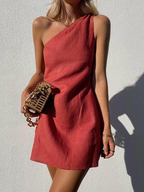 Off Shoulder Sleeveless Mini Dress - Clothing Whore