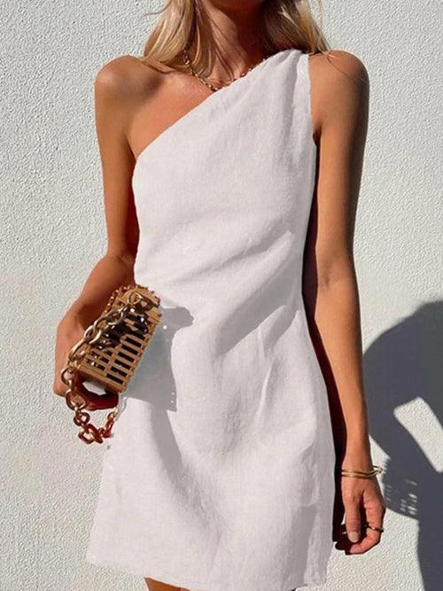 Off Shoulder Sleeveless Mini Dress - Clothing Whore