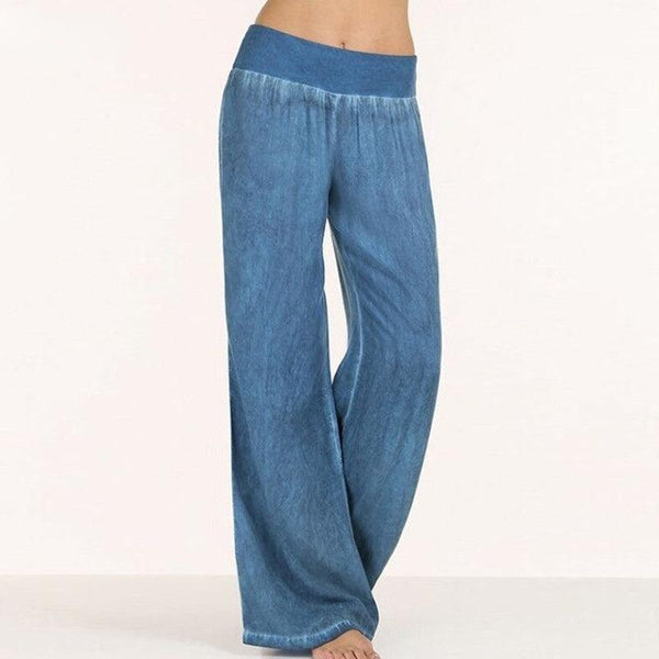 Women Pants Casual Denim Wide Leg Jeans - Clothing Whore