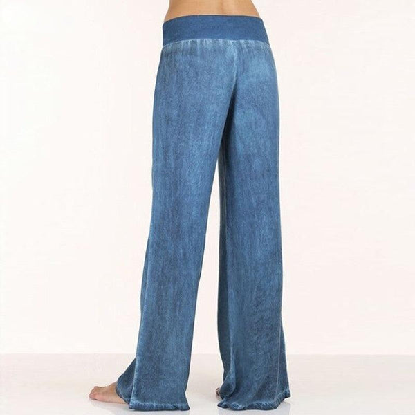 Women Pants Casual Denim Wide Leg Jeans - Clothing Whore