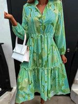 Floral Print Tie-Up Maxi Dress - Clothing Whore