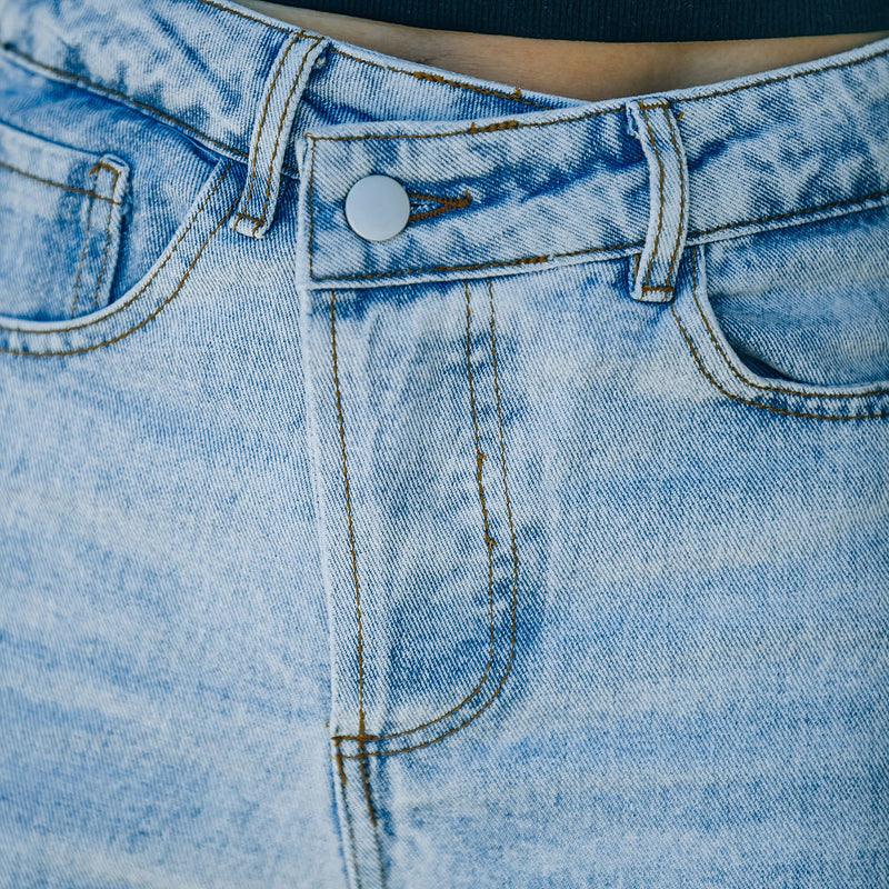 Jeans Irregular High Waist Casual Vintage Ripped Wide Leg Jeans - Clothing Whore