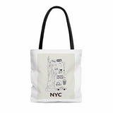 Symbols of NYC Everyday Tote Bag Medium - Clothing Whore