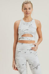 Snow Camo Sport Crop Top - Clothing Whore