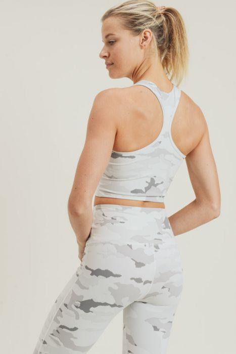 Snow Camo Sport Crop Top - Clothing Whore