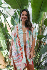 Colorful Splatter Kimono - Clothing Whore