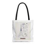 Symbols of PARIS Tote Bag Medium - Clothing Whore