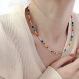 Colorful Beaded Necklace - Clothing Whore