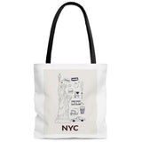 Symbols of NYC Everyday Tote Bag Medium - Clothing Whore