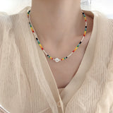 Colorful Beaded Necklace - Clothing Whore