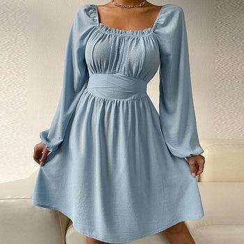 Square Collar Beach Dress - Clothing Whore