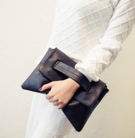 Vegan Leather Clutch Bag - Clothing Whore