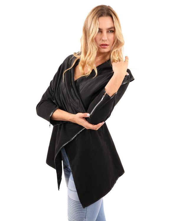 Drape Collar Jacket - Clothing Whore