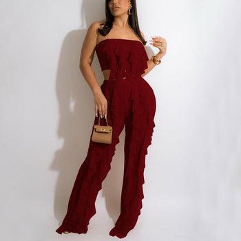 Crop Top & Long Trouser Set - Clothing Whore