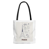 Symbols of PARIS Tote Bag Medium - Clothing Whore